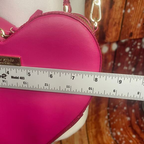 Kate Spade Sweetheart Pink purse with crossbody strap leather double zipper HTF! - Picture 7 of 7